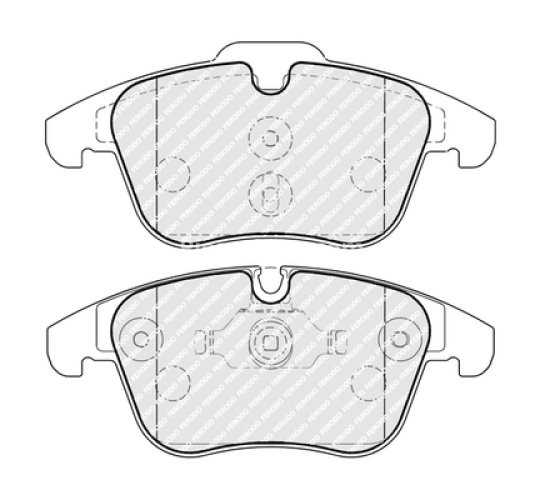 Set placuțe frână FERODO, față, pentru: JAGUAR XE 2.0D 03.15-