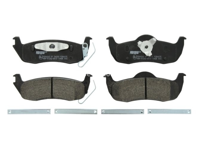 Set placuțe frână FERODO, spate, pentru: JEEP COMMANDER, GRAND CHEROKEE III, GRAND CHEROKEE IV; NISSAN ARMADA 3.0-6.1 08.03-