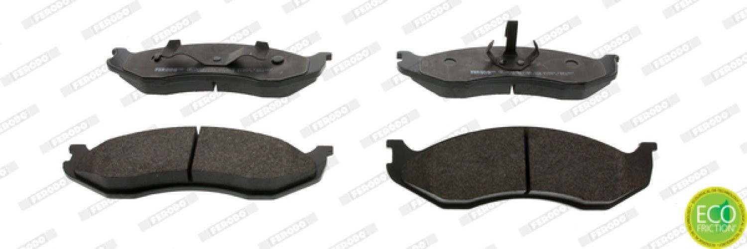 Set placuțe frână FERODO, față, pentru: JEEP CHEROKEE, COMANCHE, GRAND CHEROKEE I, WRANGLER I, WRANGLER II; KIA CARNIVAL I, CARNIVAL II 2.1D-5.9 10.84-04.07