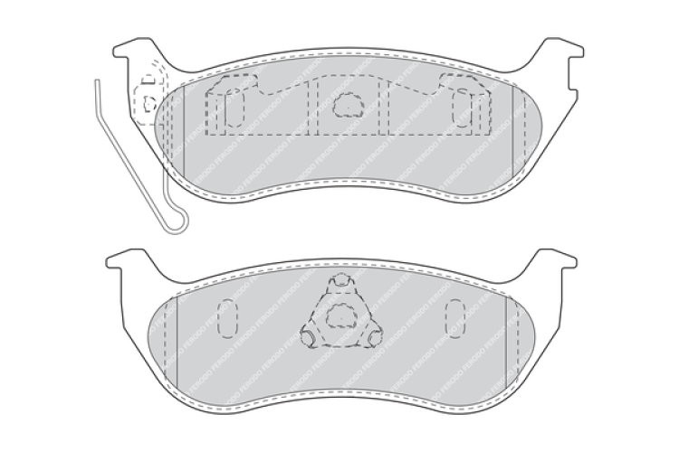 Set placuțe frână FERODO, spate, pentru: JEEP CHEROKEE, LIBERTY, WRANGLER II 2.4-4.0 08.96-