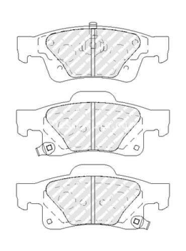 Set placuțe frână FERODO, spate, pentru: JEEP GRAND CHEROKEE, GRAND CHEROKEE IV 3.0D-6.4 11.10-