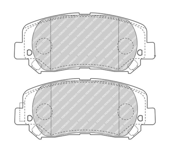 Set placuțe frână FERODO, față, pentru: JEEP CHEROKEE 2.0-3.2 11.13-