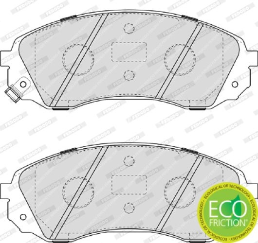 Set placuțe frână FERODO, față, pentru: KIA CARNIVAL III 2.2D/2.7/2.9D 04.06-