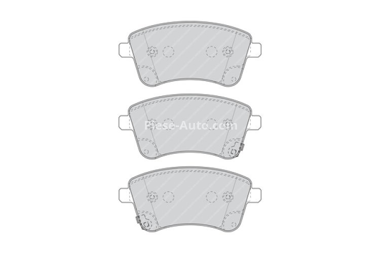 Set placuțe frână FERODO, față, pentru: KIA VENGA 1.4-1.6D 02.10-