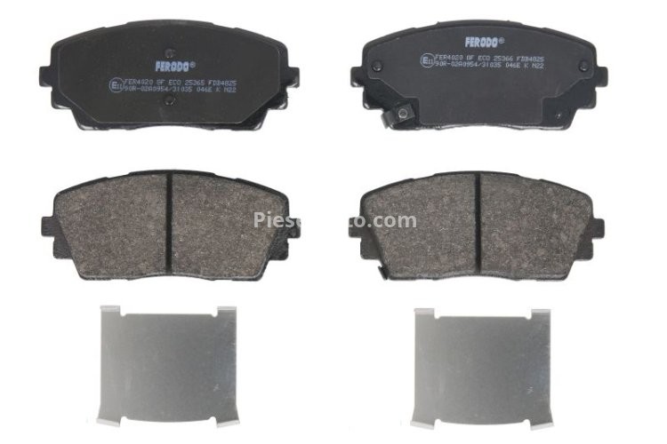Set placuțe frână FERODO, față, (fără accesorii), pentru: KIA PICANTO II 1.0/1.0LPG/1.2 05.11-03.17
