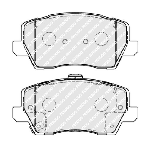 Set placuțe frână FERODO, față, pentru: KIA PICANTO III 1.0/1.2 03.17-