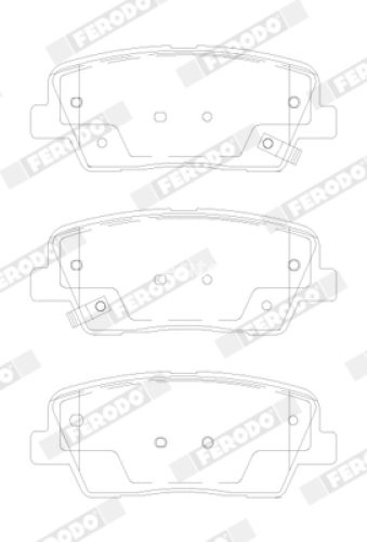 Set placuțe frână FERODO, spate, pentru: KIA STINGER 2.2D 06.17-