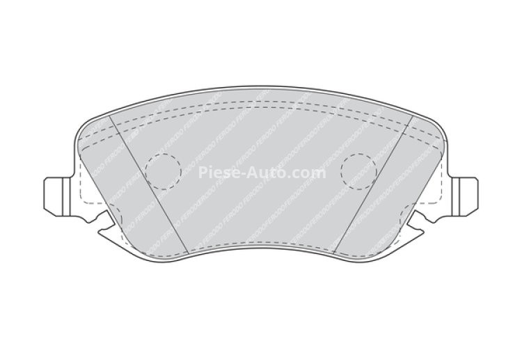 Set placuțe frână FERODO, față, pentru: LANCIA THESIS 2.0-3.2 07.02-07.09
