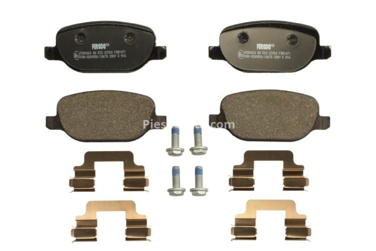 Set placuțe frână FERODO, spate, pentru: LANCIA THESIS 2.0-3.2 07.02-07.09