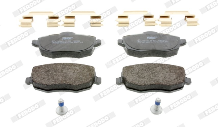 Set placuțe frână FERODO, față, pentru: LANCIA YPSILON 1.2/1.3D/1.4 10.03-12.11