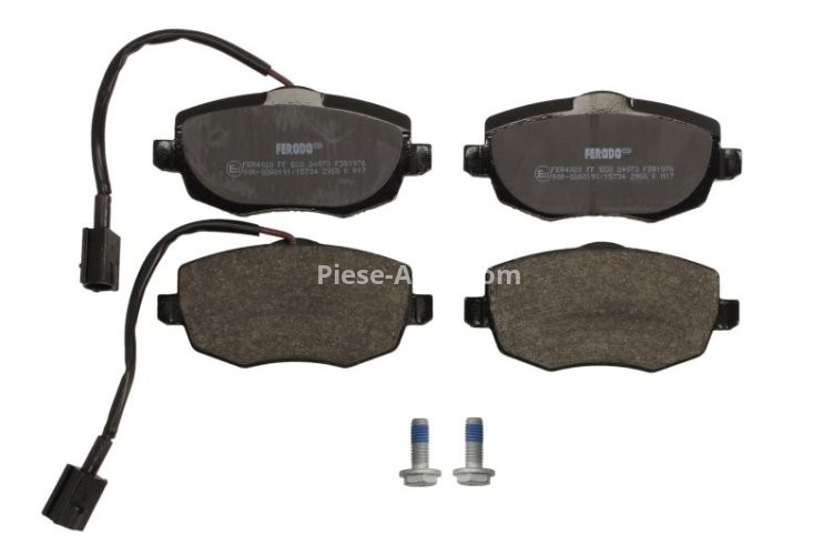 Set placuțe frână FERODO, față, (cu suruburi de ghidare), pentru: LANCIA YPSILON 1.2-1.4LPG 10.03-12.11