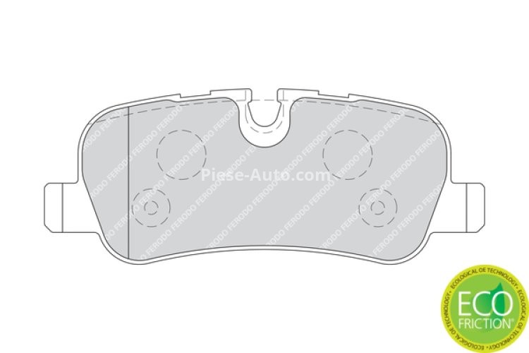 Set placuțe frână FERODO, spate, (cu piulita de actionare; cu suplimente; cu suruburi de ghidare), pentru: LAND ROVER DISCOVERY III, DISCOVERY IV 2.7D/4.0 07.04-12.18
