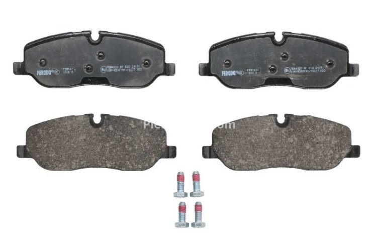 Set placuțe frână FERODO, față, (cu suruburi de ghidare), pentru: LAND ROVER DISCOVERY III, DISCOVERY IV, RANGE ROVER III, RANGE ROVER SPORT I 2.7D-4.4 03.02-12.18