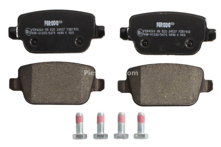 Set placuțe frână FERODO, spate, (cu suruburi de ghidare), pentru: LAND ROVER FREELANDER 2 2.2D 10.06-10.14