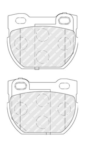Set placuțe frână FERODO, spate, pentru: LAND ROVER 110/127, DEFENDER 2.2D-4.0 09.86-02.16