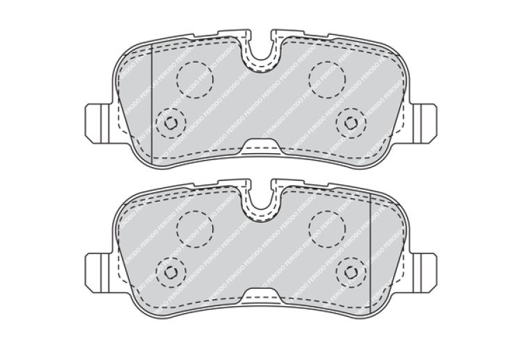 Set placuțe frână FERODO, spate, pentru: LAND ROVER DISCOVERY III, DISCOVERY IV, RANGE ROVER III, RANGE ROVER SPORT I 3.0D-5.0 07.04-12.18