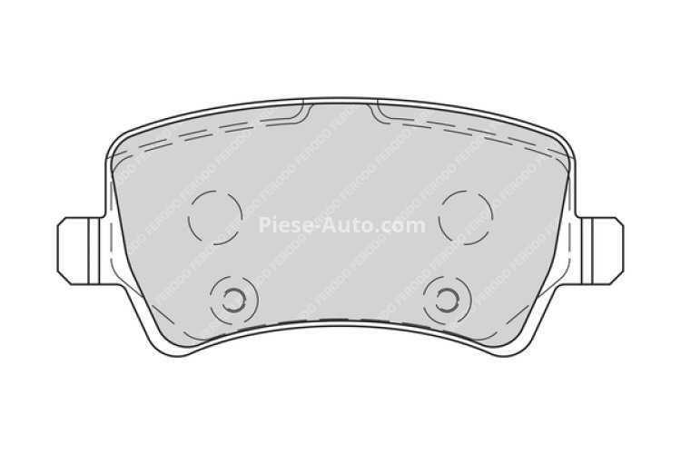Set placuțe frână FERODO, spate, pentru: VOLVO S60 II, S80 II, V60 I, V70 III, XC60 I, XC60 II, XC70 II; LAND ROVER RANGE ROVER EVOQUE 1.5-4.4 03.06-
