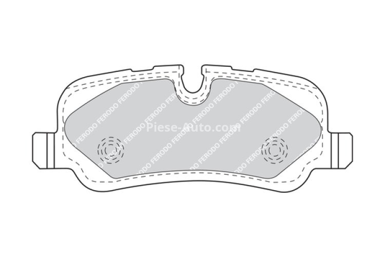 Set placuțe frână FERODO, spate, pentru: LAND ROVER DISCOVERY IV, RANGE ROVER III, RANGE ROVER SPORT I 2.7D-5.0 03.02-12.18