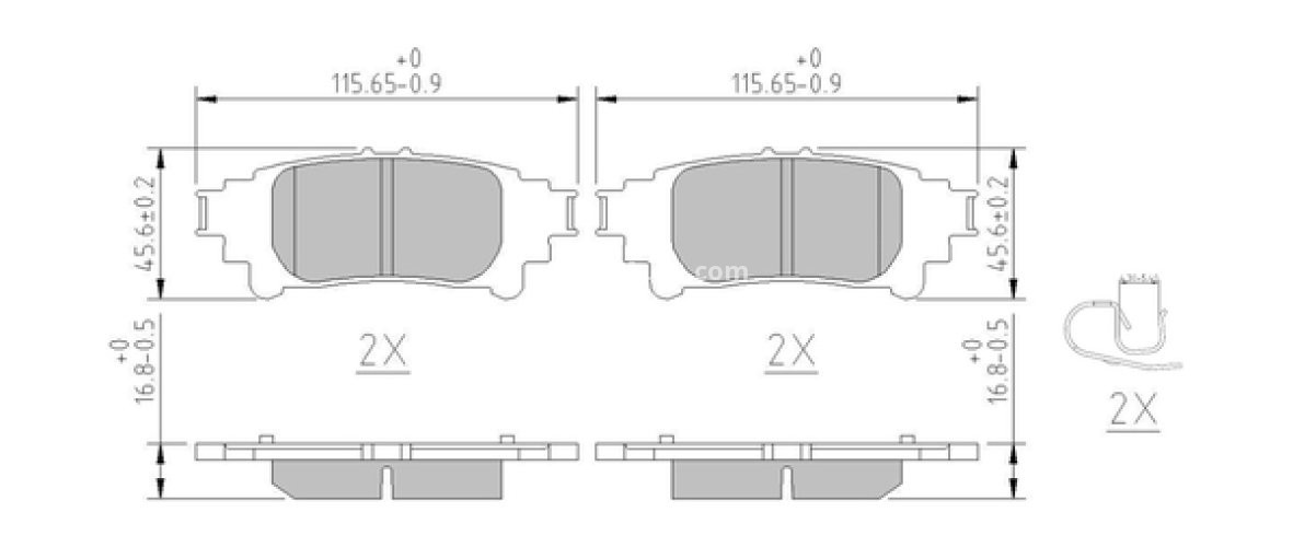 Set placuțe frână FERODO, spate, pentru: LEXUS GS, IS III 2.5-3.5H 12.11-