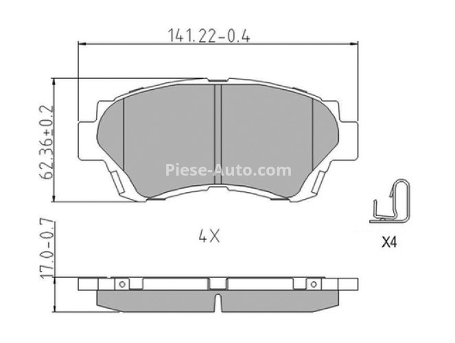 Set placuțe frână FERODO, față, pentru: LEXUS ES, GS, LS, SC; TOYOTA ALTEZZA, ALTEZZA GITA, AVALON, BREVIS, CAMRY, CELICA, CHASER, CROWN, MARK II, MARK II IX, MARK II VIII, PROGRES 2.0-4.0 12.89-