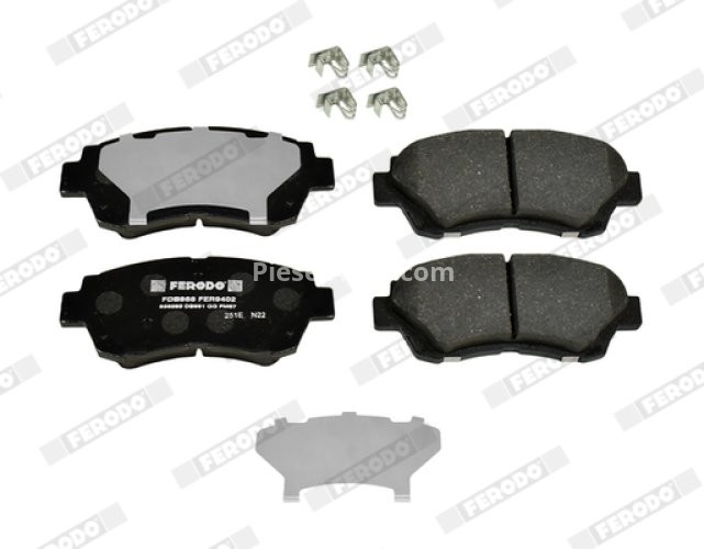 Set placuțe frână FERODO, față, pentru: LEXUS ES, GS, LS, SC; TOYOTA ALTEZZA, ALTEZZA GITA, AVALON, BREVIS, CAMRY, CELICA, CHASER, CROWN, MARK II, MARK II IX, MARK II VIII, PROGRES 2.0-4.0 12.89-