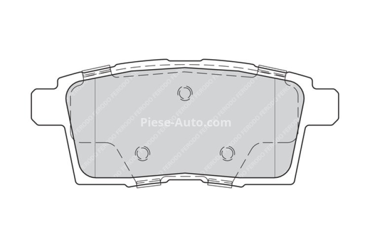Set placuțe frână FERODO, spate, pentru: MAZDA CX-7, CX-9 2.2D-3.7 06.06-