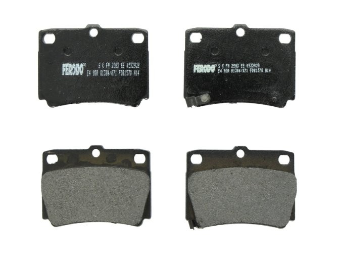 Set placuțe frână FERODO, spate, pentru: MITSUBISHI PAJERO SPORT I, PAJERO SPORT II, PAJERO SPORT III 2.4D/2.5D/3.0 11.98-