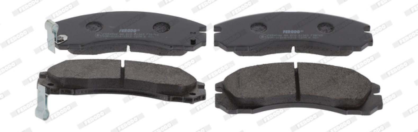 Set placuțe frână FERODO, față, pentru: MITSUBISHI 3000 GT, DELICA / SPACE GEAR, ECLIPSE II, GALANT VII, GALANT VIII, L200, L400, LANCER IV, LANCER V, LANCER VI, LANCER VII 1.6-3.5 01.83-