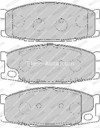 Set placuțe frână FERODO, față, pentru: MITSUBISHI CANTER (FE5, FE6) VI 2.8D/3.0D 05.96-