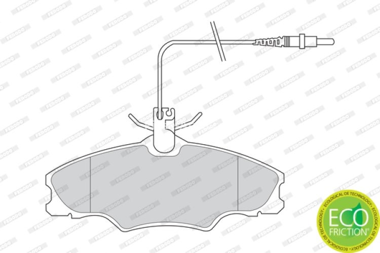 Set placuțe frână FERODO, față, (cu suruburi de ghidare), pentru: PEUGEOT 406 1.6-3.0 11.95-10.04