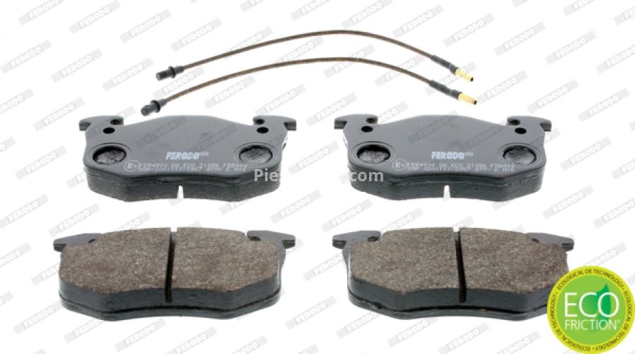 Set placuțe frână FERODO, față, pentru: PEUGEOT 205 I, 205/HATCHBACK, 309 I, 309 II; RENAULT 5, CLIO I, RAPID/MINIVAN, SUPER 5 1.0-1.9D 01.72-09.98