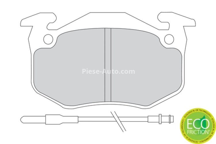 Set placuțe frână FERODO, față, pentru: PEUGEOT 205 I, 205/HATCHBACK, 309 I, 309 II; RENAULT 5, CLIO I, RAPID/MINIVAN, SUPER 5 1.0-1.9D 01.72-09.98
