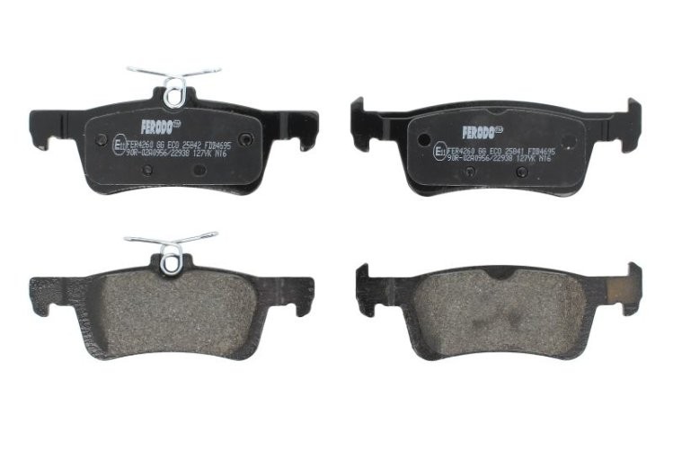Set placuțe frână FERODO, spate, pentru: PEUGEOT 308 II, 308 II/KOMBI, 308/HATCHBACK 1.2-1.6D 09.13-06.21