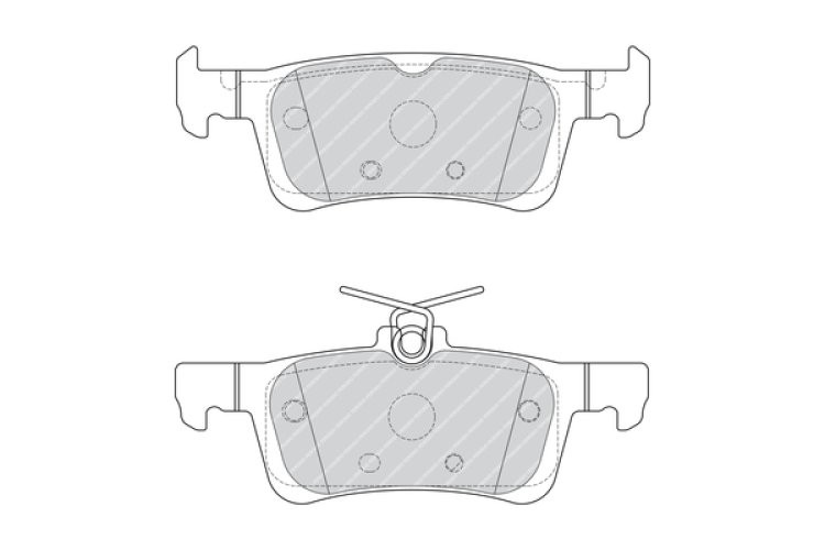 Set placuțe frână FERODO, spate, pentru: PEUGEOT 308 II, 308 II/KOMBI, 308/HATCHBACK 1.2-1.6D 09.13-06.21