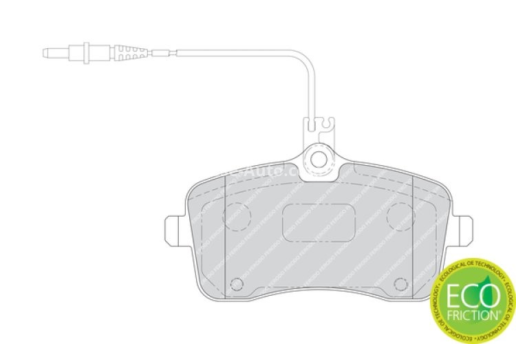 Set placuțe frână FERODO, față, pentru: PEUGEOT 407 1.6D-2.0D 05.04-02.11