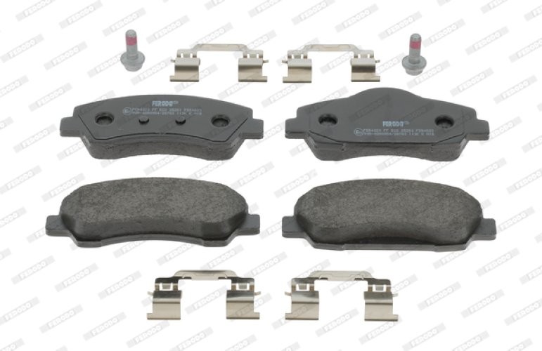 Set placuțe frână FERODO, față, pentru: PEUGEOT 308 II, 308 II/KOMBI 1.2/1.5D/1.6D 09.13-06.21