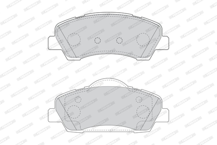 Set placuțe frână FERODO, față, pentru: PEUGEOT 308 II, 308 II/KOMBI 1.2/1.5D/1.6D 09.13-06.21