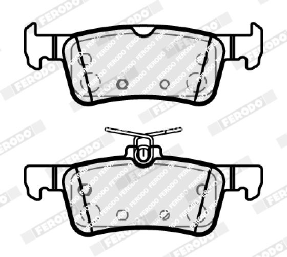 Set placuțe frână FERODO, spate, pentru: PEUGEOT 308 II, 308 II/KOMBI, 308/HATCHBACK 1.2-2.0D 09.13-06.21