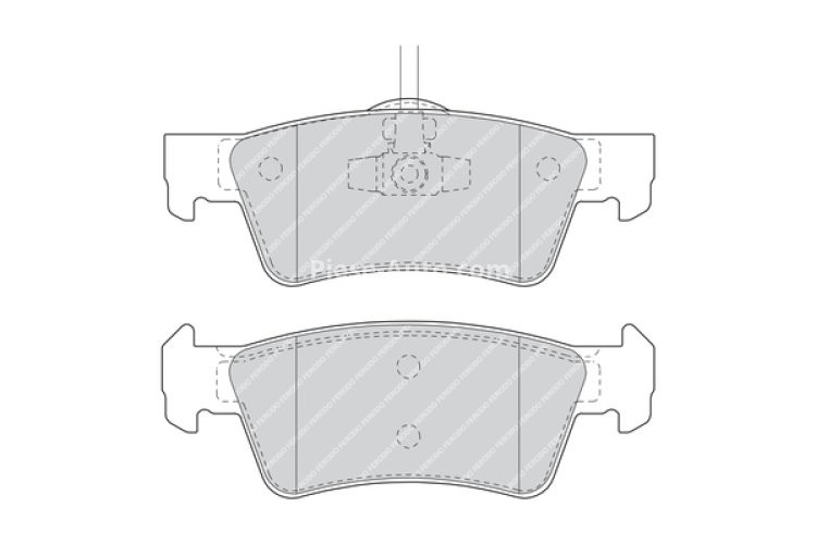 Set placuțe frână FERODO, spate, pentru: PORSCHE CAYENNE; VW TOUAREG 2.5D-4.8 09.02-09.10