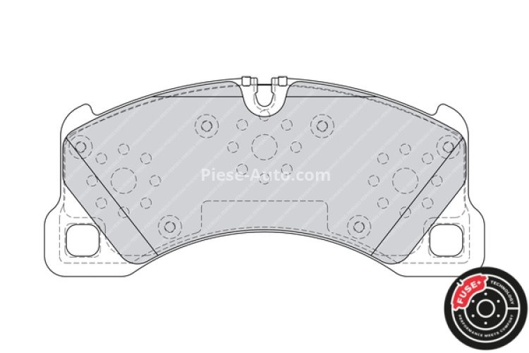Set placuțe frână FERODO, față, (fără accesorii), pentru: PORSCHE CAYENNE, MACAN, PANAMERA, PANAMERA SPORT TURISMO; VW TOUAREG 2.0-6.0 09.02-