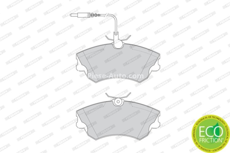 Set placuțe frână FERODO, față, (cu suruburi de ghidare), pentru: RENAULT ESPACE III 1.9D-3.0 11.96-10.02