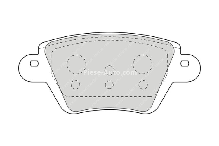 Set placuțe frână FERODO, spate, pentru: RENAULT KANGOO, KANGOO EXPRESS 1.2-1.9D 02.00-
