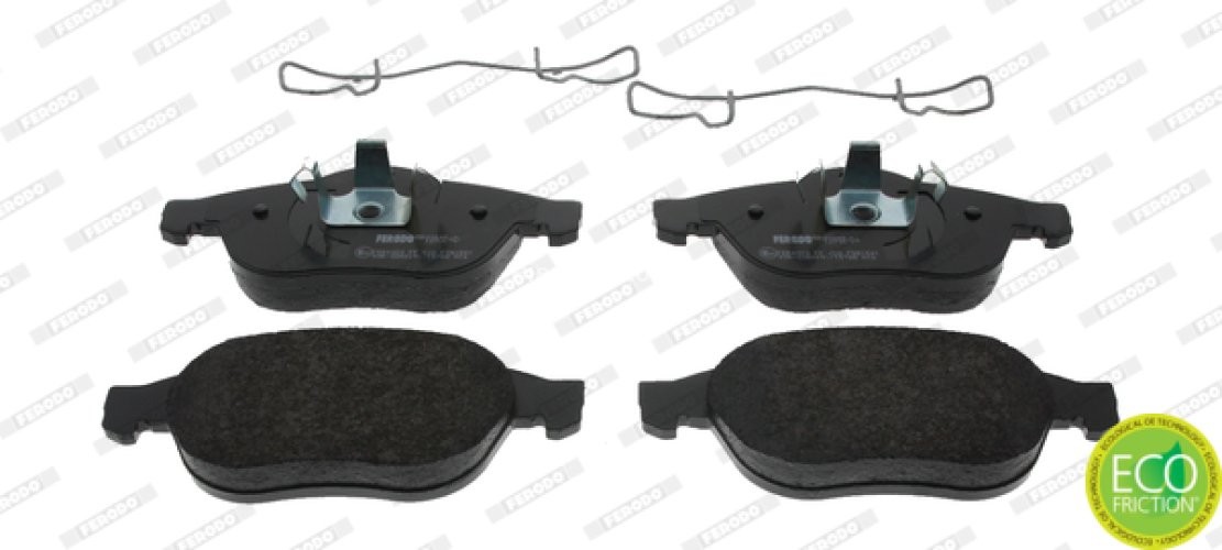 Set placuțe frână FERODO, față, pentru: RENAULT ESPACE IV, LAGUNA II, VEL SATIS 1.9D-3.5 03.01-