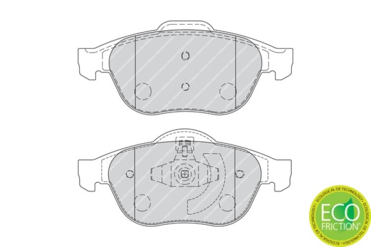 Set placuțe frână FERODO, față, pentru: RENAULT GRAND SCENIC II, SCENIC II 1.4-2.0D 06.03-07.10