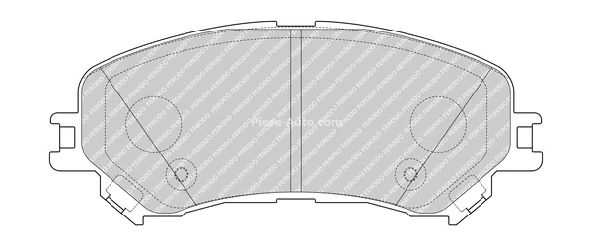 Set placuțe frână FERODO, față, pentru: RENAULT CAPTUR II, ESPACE V, GRAND SCENIC IV, MEGANE IV, SCENIC IV, TALISMAN 1.2-1.8D 02.15-