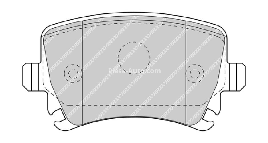 Set placuțe frână FERODO, spate, pentru: SEAT EXEO, EXEO ST, LEON, LEON SC, LEON ST, LEON/HATCHBACK, TOLEDO III; SKODA OCTAVIA II, OCTAVIA III 1.2-6.0ALK 02.03-