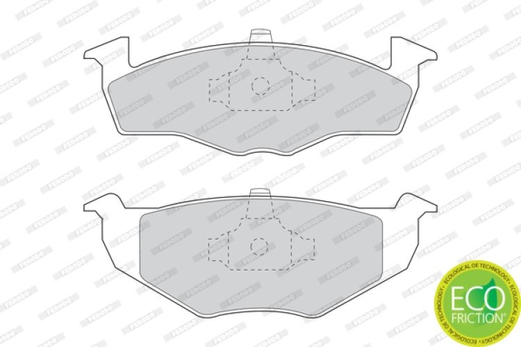 Set placuțe frână FERODO, față, pentru: SEAT CORDOBA, CORDOBA VARIO, CORDOBA VARIO/KOMBI, IBIZA II, TOLEDO I; VW GOLF III, POLO, POLO III CLASSIC, POLO/KOMBI, VENTO 1.0-2.8 05.91-12.02