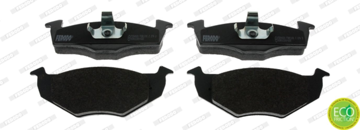 Set placuțe frână FERODO, față, pentru: SEAT AROSA; SKODA FABIA I, FABIA I PRAKTIK, FABIA II, ROOMSTER PRAKTIK; VW FOX, LUPO I, POLO, POLO III, POLO/HATCHBACK 1.0-1.9D 08.92-05.15