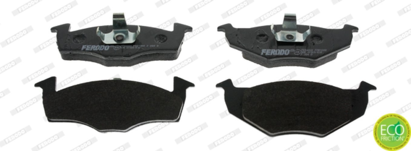 Set placuțe frână FERODO, față, pentru: SEAT CORDOBA, CORDOBA VARIO, CORDOBA VARIO/KOMBI, IBIZA II, TOLEDO I; VW GOLF III, POLO, POLO III CLASSIC, POLO/KOMBI 1.0-Electric 05.91-12.02