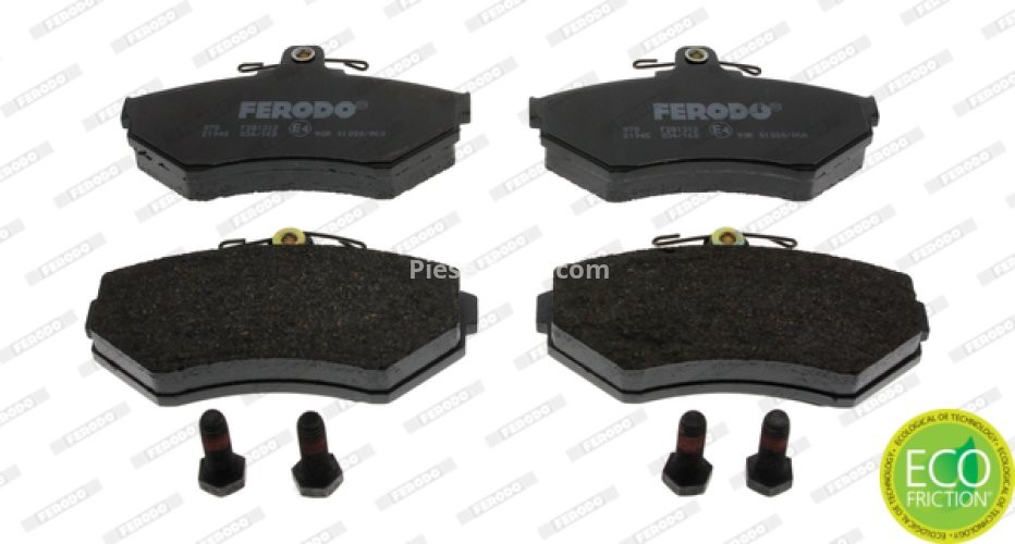 Set placuțe frână FERODO, față, (cu suruburi de ghidare), pentru: SEAT AROSA, CORDOBA, CORDOBA VARIO, CORDOBA VARIO/KOMBI, IBIZA II, INCA, TOLEDO I 1.4-2.8 05.91-07.05